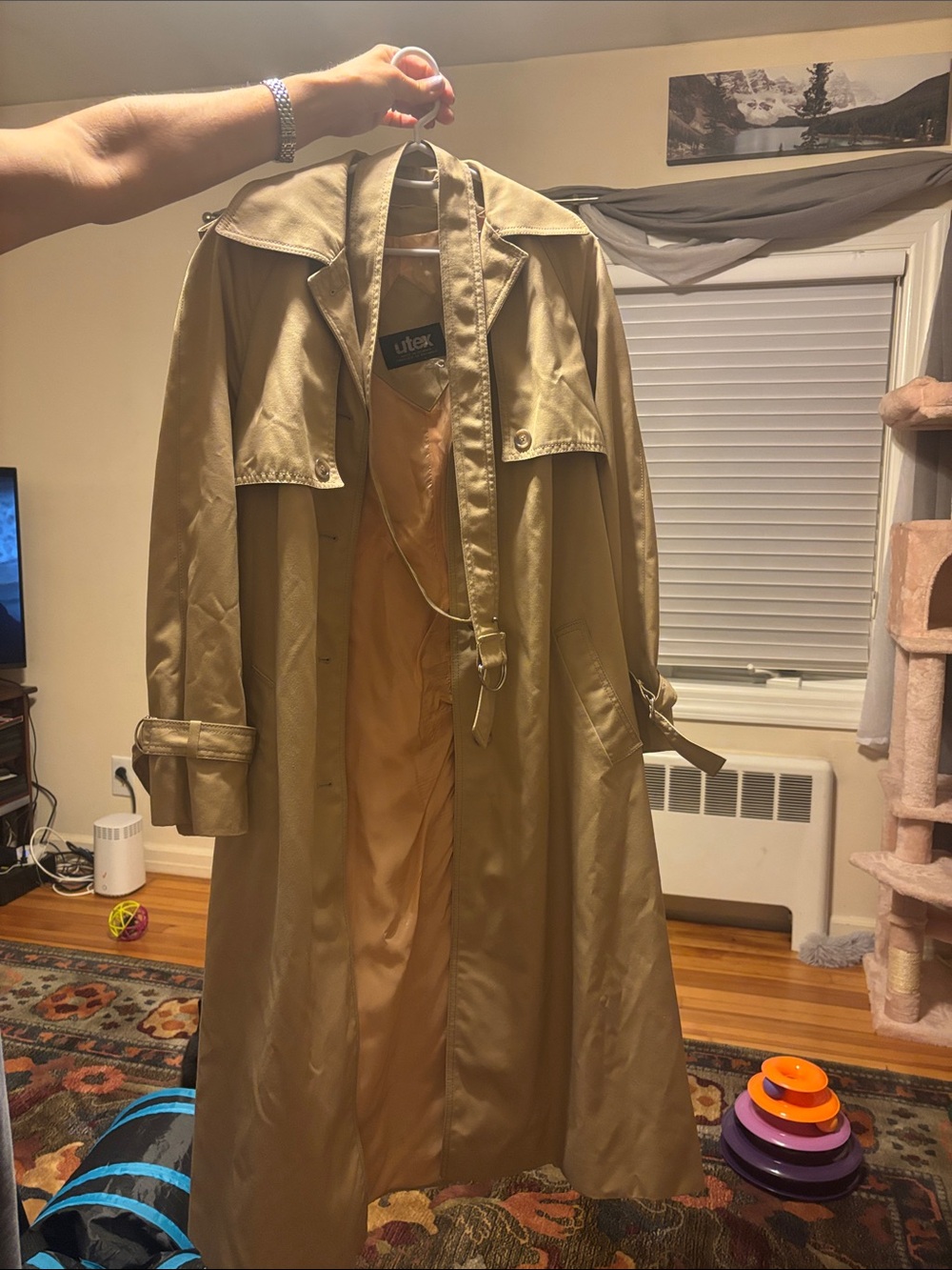 Utex Tan Trench Coat with Belt
